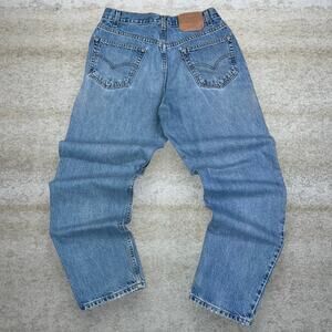 Vintage 90s Levis Jeans 550 34x32 Relaxed Fit Medium Wash Denim Paper Tag